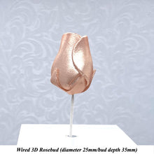 Wired 3D Pale Rose Gold Sugar Roses Standard Petal 4 Sizes 25mm-70mm