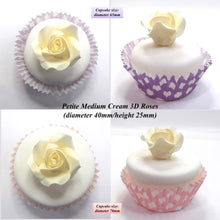 Cream Cake Decorations. Shown on 65mm cupcake.