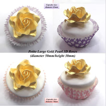 Gold Cake Decorations. Shown on 65mm cupcake.