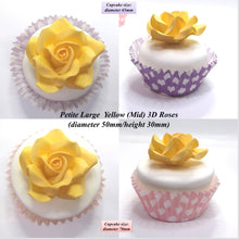 Mid Yellow sugar roses for cake  and cupcake decorating