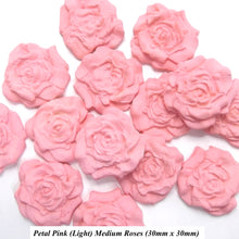 Petal Pink Medium Sugar Roses 4 OPTIONS