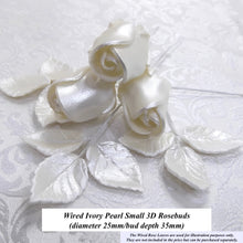 Wired Ivory Pearl 3D Sugar Roses