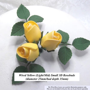 Wired Yellow 3D Sugar Roses