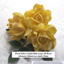 Wired Yellow 3D Sugar Roses