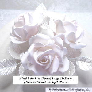 Wired Pastel Pink 3D Sugar Roses