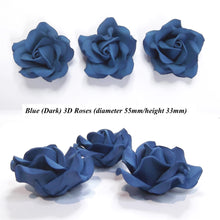 Non-Wired Large Dark Blue Sugar Roses