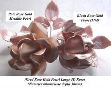 Wired Blush Rose Gold Pearl 3D Sugar Roses