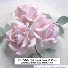 Wired Light Pink 3D Sugar Roses