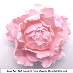 Light Baby Pink 3D Non-Wired Large Sugar Peonies