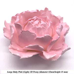 Light Baby Pink 3D Non-Wired Large Sugar Peonies
