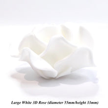 Non-Wired Large 3D White Sugar Roses