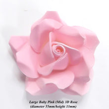 Non-Wired Large 3D Mid Baby Pink Sugar Roses