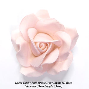 Non-Wired Large 3D Dusky Pink Sugar Roses
