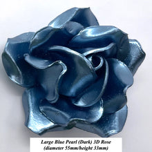 Non-Wired Large Dark Blue Pearl Sugar Roses
