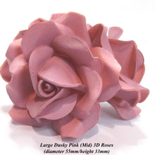 Non-Wired Large 3D Deep Dusky Pink Sugar Roses