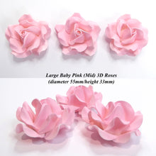 Pink Roses Wedding Cake Birthday Cake Decorations Non-Wired Large Sugar Roses