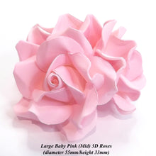 Pink Roses Wedding Cake Birthday Cake Decorations Non-Wired Large Sugar Roses