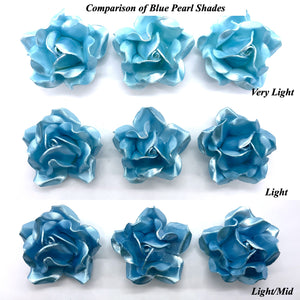 Non-Wired Large Blue Pearl Sugar Roses