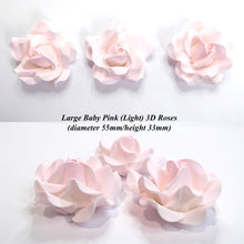 Non-Wired Large Light Baby Pink Sugar Roses