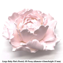 Pastel Baby Pink 3D Non-Wired Large Sugar Peonies