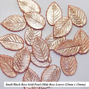 Rose Leaves Small 25mm or Medium 30mm Rose Gold