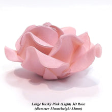 Non-Wired Large 3D Dusky Pink Sugar Roses