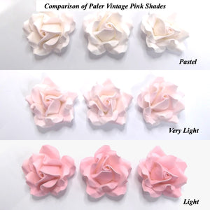 Non-Wired Large 3D Deep Vintage Pink Sugar Roses