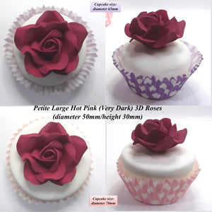 Pink Cake Decorations. Shown on 65mm cupcake.