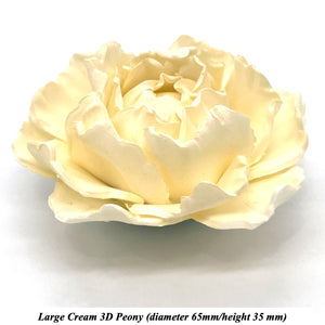 Cream 3D Non-Wired Large Sugar Peonies