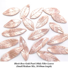 White Silver Rose Gold Pearl Filler Leaves edible sugar leaves Small/Medium 30/40mm mix