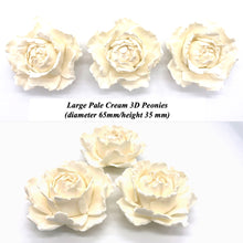 Pale Cream 3D Non-Wired Large Sugar Peonies