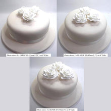 Large, Extra Large & Super Large 3D sugar roses on 8 inch cakes