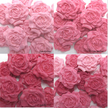 12 Hot Pink Moulded Sugar Roses 30mm 4 OPTIONS