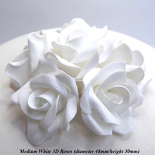 Medium White 3D Sugar Roses wedding cake decoration