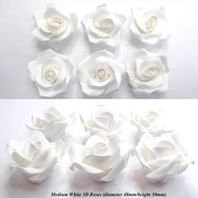 Medium White 3D Sugar Roses wedding cake decoration