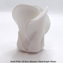 Small White 3D Sugar Roses Buds cake decorations