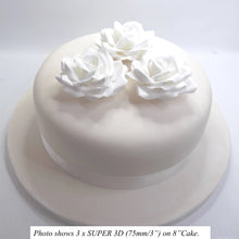 Large Cream 3D Sugar Roses wedding cake decorations