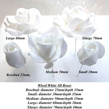 Pale Rose Gold Metallic Pearl 3D Sugar Roses